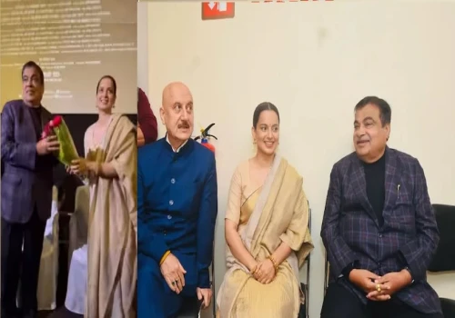 Nitin Gadkari Attends Special Screening of 'Emergency' With Kangana Ranaut and Anupam Kher